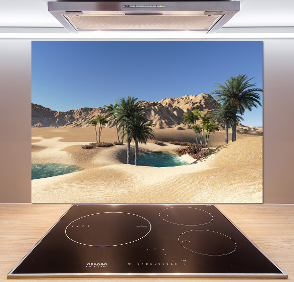 Crédence cuisine en verre trempé Oasis