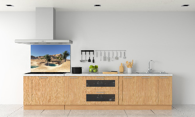 Crédence cuisine en verre trempé Oasis