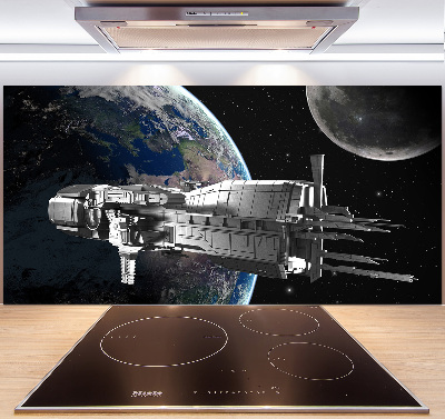 Crédence cuisine en verre trempé Vaisseau spatial