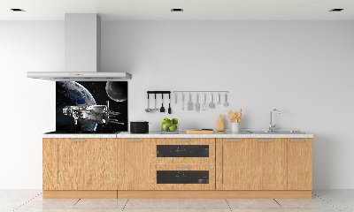 Crédence cuisine en verre trempé Vaisseau spatial