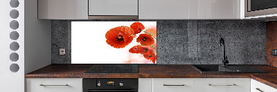 Panneau pour cuisine Coquelicots rouges