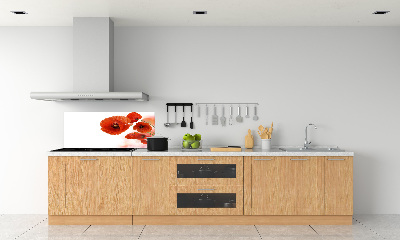 Panneau pour cuisine Coquelicots rouges
