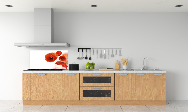 Panneau pour cuisine Coquelicots rouges