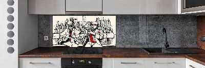 Crédence en verre cuisine Le jazz à New York