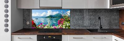 Panneaux muraux cuisine Fleurs au bord du lac