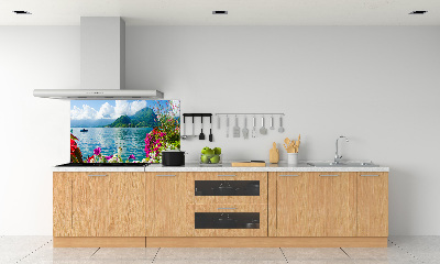 Panneaux muraux cuisine Fleurs au bord du lac