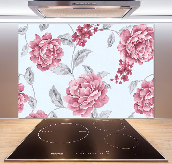 Crédence de cuisine Pivoines