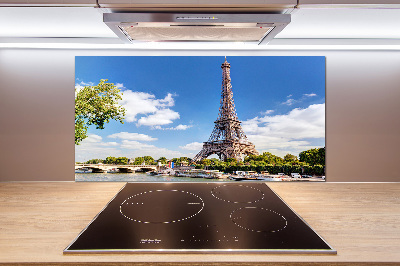 Crédence cuisine en verre trempé Tour Eiffel Paris