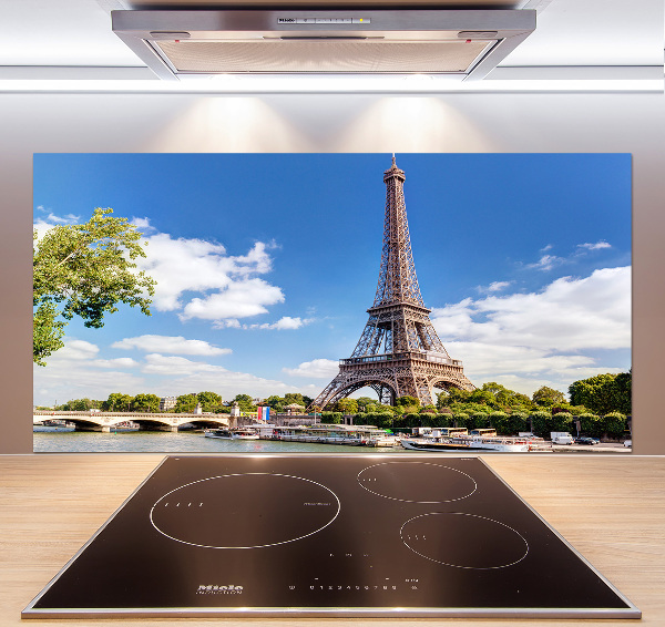 Crédence cuisine en verre trempé Tour Eiffel Paris