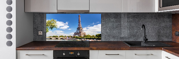 Crédence cuisine en verre trempé Tour Eiffel Paris
