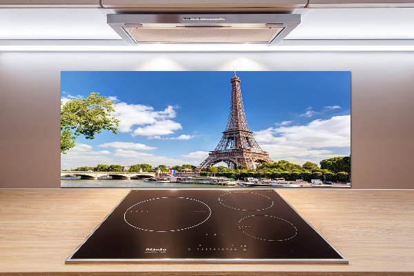 Crédence cuisine en verre trempé Tour Eiffel Paris