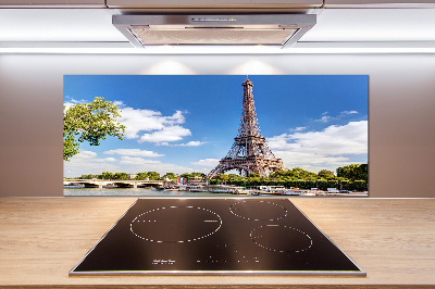 Crédence cuisine en verre trempé Tour Eiffel Paris