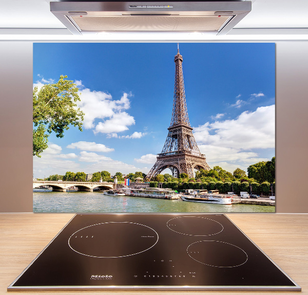 Crédence cuisine en verre trempé Tour Eiffel Paris