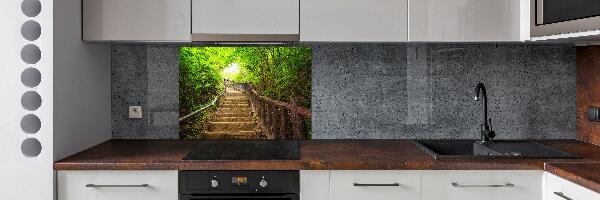 Crédence en verre cuisine Escalier dans la forêt