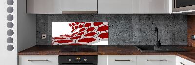 Panneau crédence cuisine Abstraction 3D d'hexagones