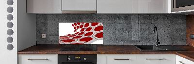 Panneau crédence cuisine Abstraction 3D d'hexagones