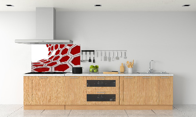 Panneau crédence cuisine Abstraction 3D d'hexagones