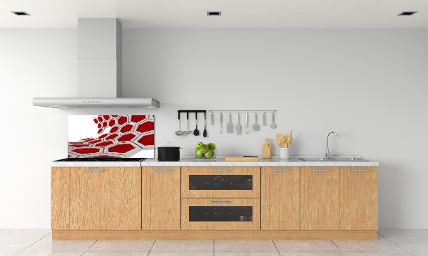 Panneau crédence cuisine Abstraction 3D d'hexagones