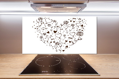 Panneau pour cuisine Coeurs