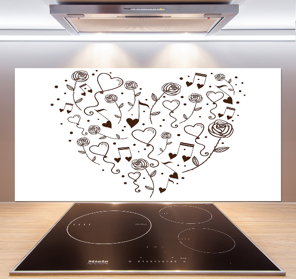 Panneau pour cuisine Coeurs
