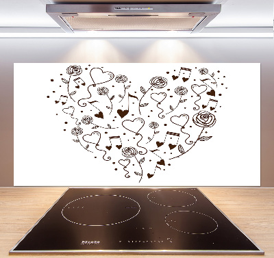 Panneau pour cuisine Coeurs