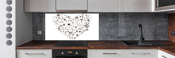 Panneau pour cuisine Coeurs
