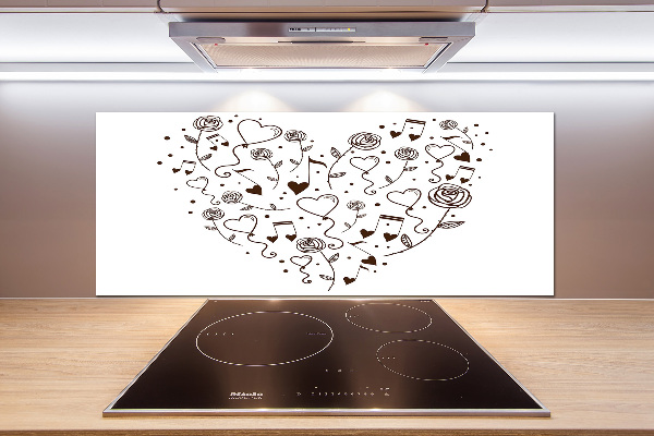 Panneau pour cuisine Coeurs
