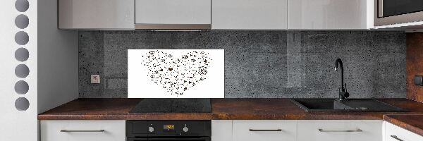Panneau pour cuisine Coeurs