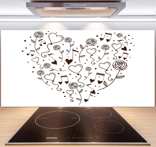 Panneau pour cuisine Coeurs