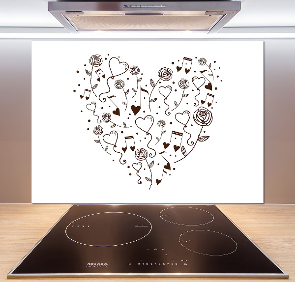 Panneau pour cuisine Coeurs
