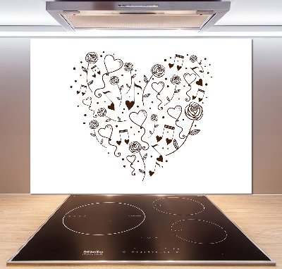 Panneau pour cuisine Coeurs