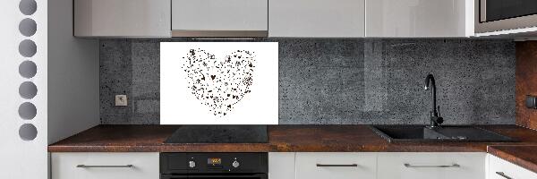 Panneau pour cuisine Coeurs