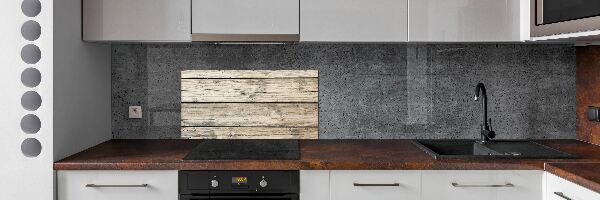 Crédence en verre trempé Fond en bois