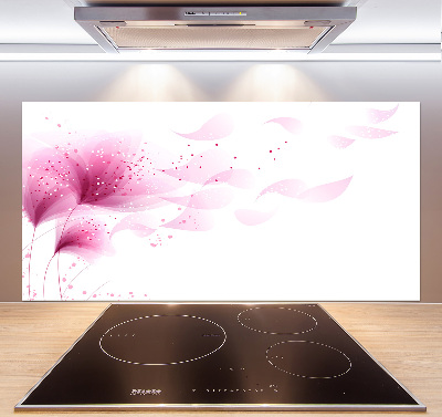 Crédence cuisine en verre Fleur rose