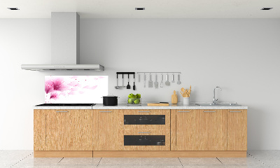 Crédence cuisine en verre Fleur rose