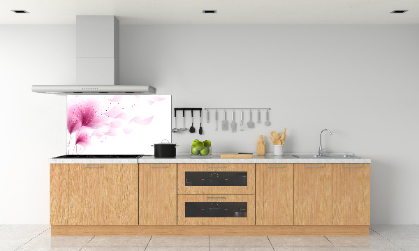 Crédence cuisine en verre Fleur rose