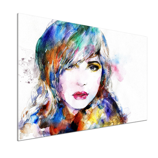 Crédence en verre avec motif Visage de femme