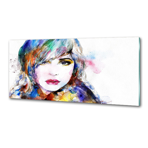 Crédence en verre avec motif Visage de femme