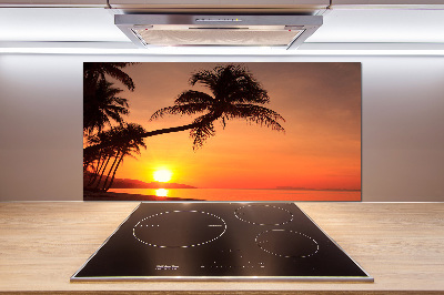 Crédence en verre cuisine Plage du coucher de soleil