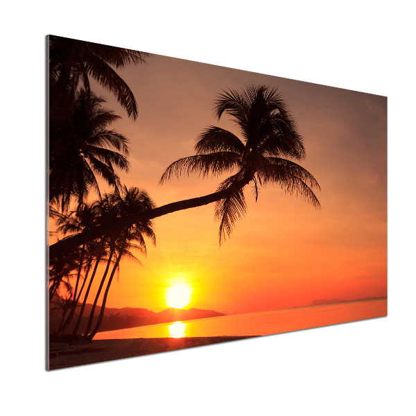 Crédence en verre cuisine Plage du coucher de soleil