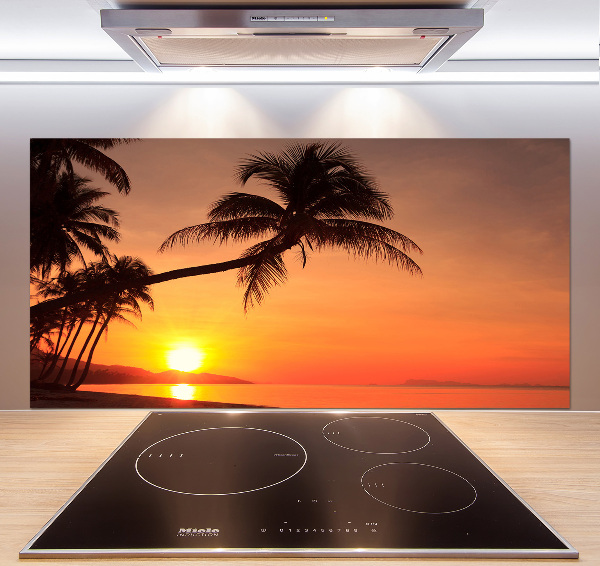 Crédence en verre cuisine Plage du coucher de soleil