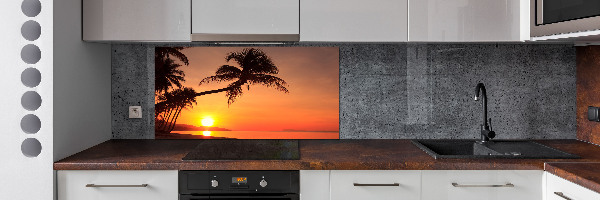 Crédence en verre cuisine Plage du coucher de soleil