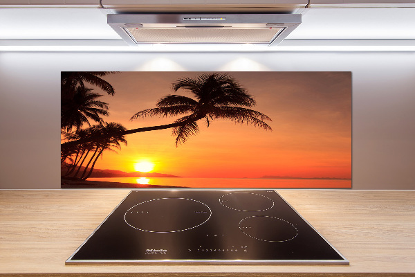 Crédence en verre cuisine Plage du coucher de soleil