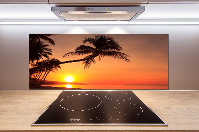 Crédence en verre cuisine Plage du coucher de soleil