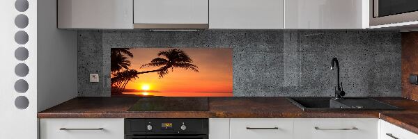 Crédence en verre cuisine Plage du coucher de soleil