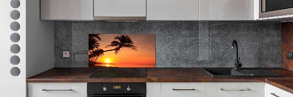 Crédence en verre cuisine Plage du coucher de soleil