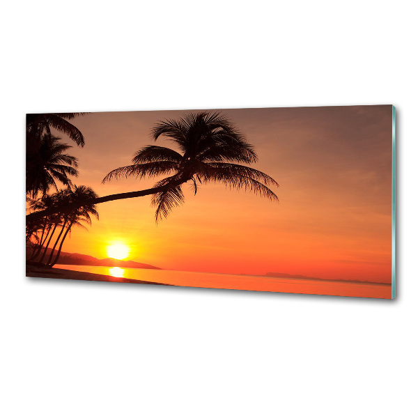 Crédence en verre cuisine Plage du coucher de soleil