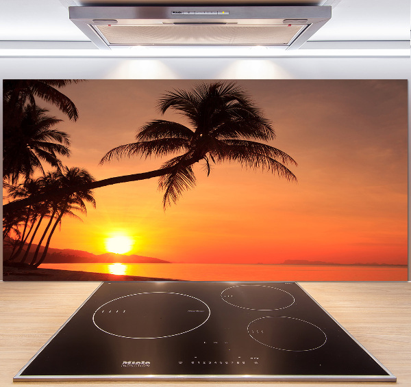 Crédence en verre cuisine Plage du coucher de soleil