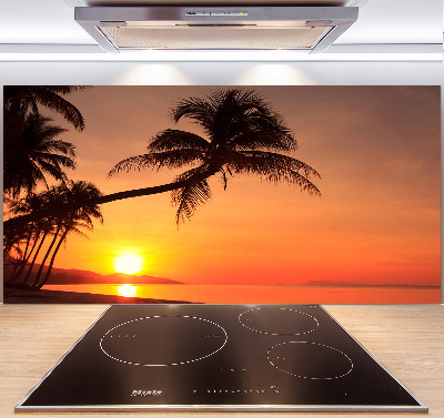 Crédence en verre cuisine Plage du coucher de soleil