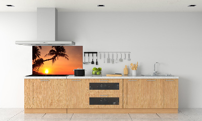 Crédence en verre cuisine Plage du coucher de soleil